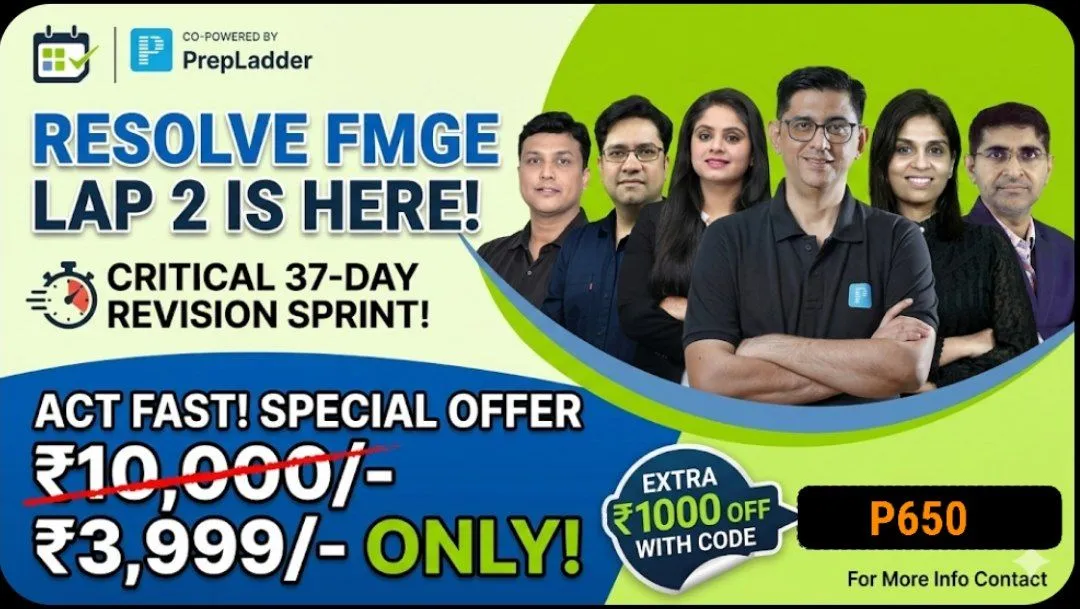 PrepLadder FMGE Resolve Lap 2 Schedule